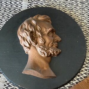 Bronze Tone Abraham Lincoln Wall Plaque